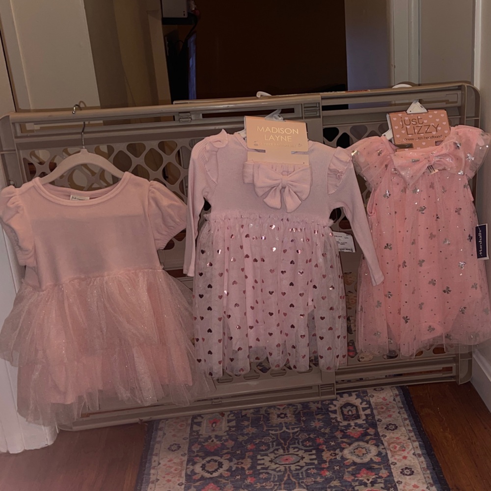 3 for 1 pink little girl dresses! 18mo